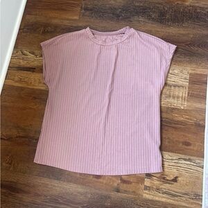 Pink Ribbed Women's Top